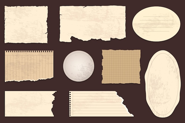 Free vector vintage scrapbook paper collection