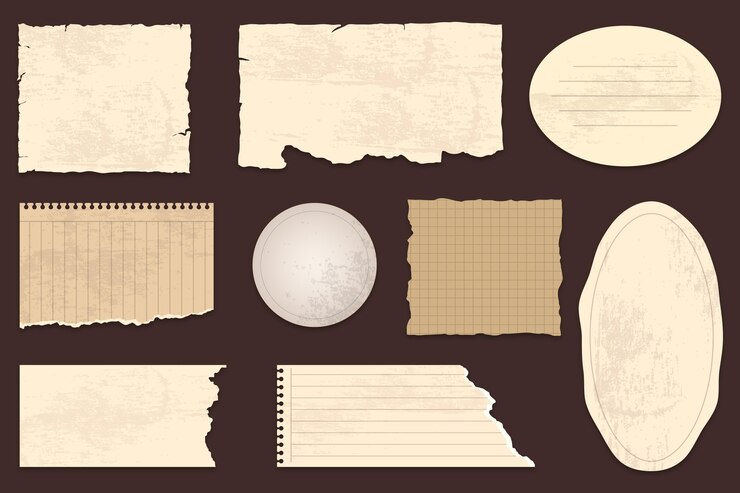 Free Vector vintage scrapbook paper collection