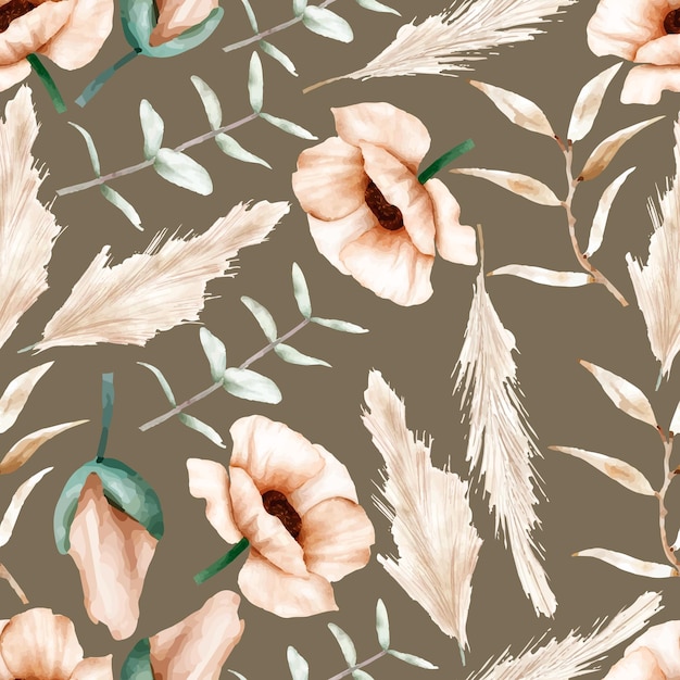 Vintage seamless pattern floral