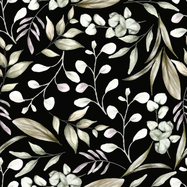 vintage seamless pattern with elegant hand drawing floral