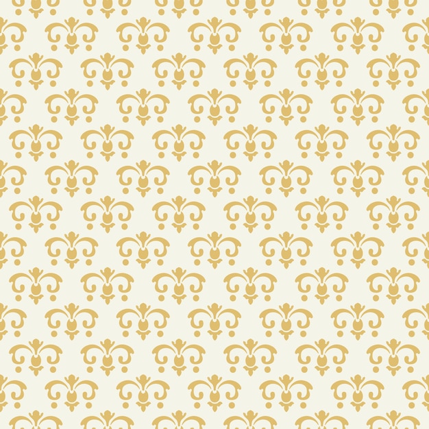 Vintage seamless pattern with golden ornament. design decorative, decor backdrop, vector illustration