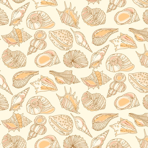 Vintage seashell pattern