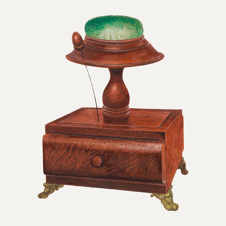 मुफ़्त वेक्टर vintage sewing box illustration vector, remixed from the artwork by george h. alexander