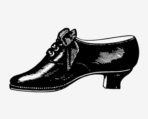 Vettore gratuito illustrazione di scarpe d'epoca