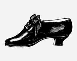 Vettore gratuito illustrazione di scarpe d'epoca