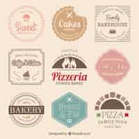 Free vector vintage shop logos