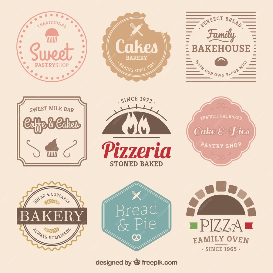 Free Vector | Vintage shop logos