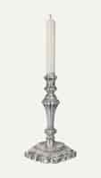 Free vector vintage silver candlestick vector illustration, remixed from the artwork by horace reina
