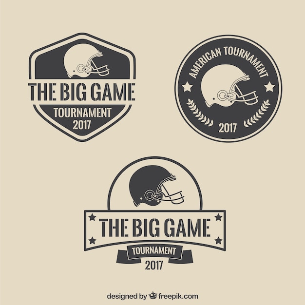 Vintage simple Super Bowl badges 