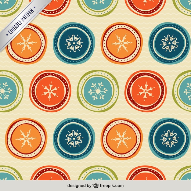 Vintage snowflakes pattern