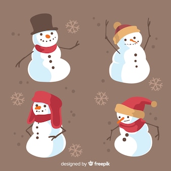 Vintage snowman character collection