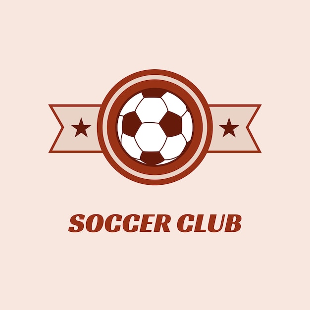 Vintage soccer badge logo