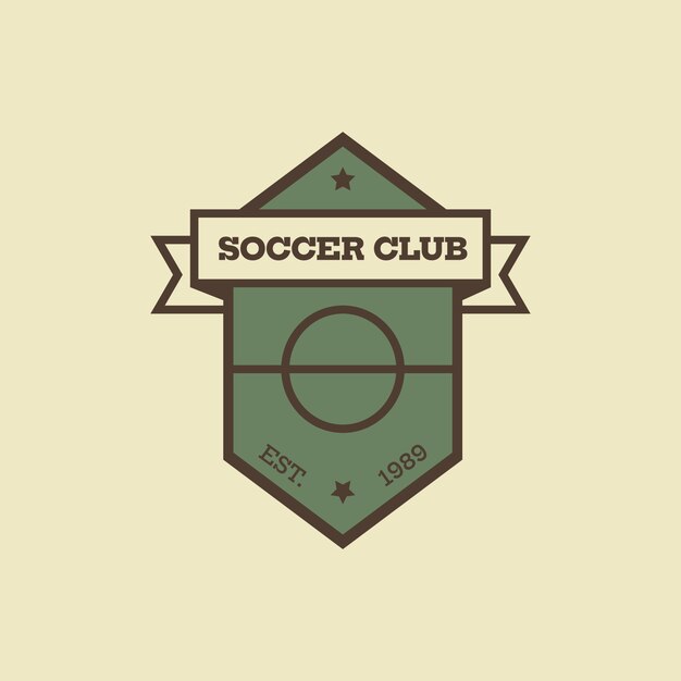 Vintage soccer club 1989 logo