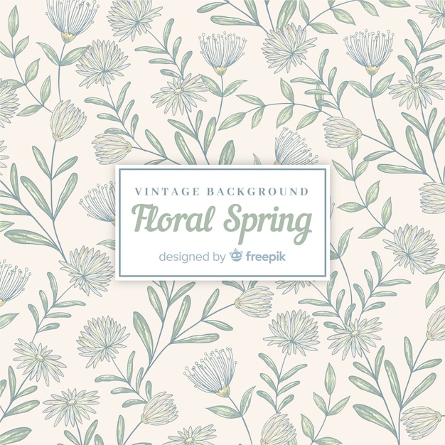 Free Vector vintage spring background