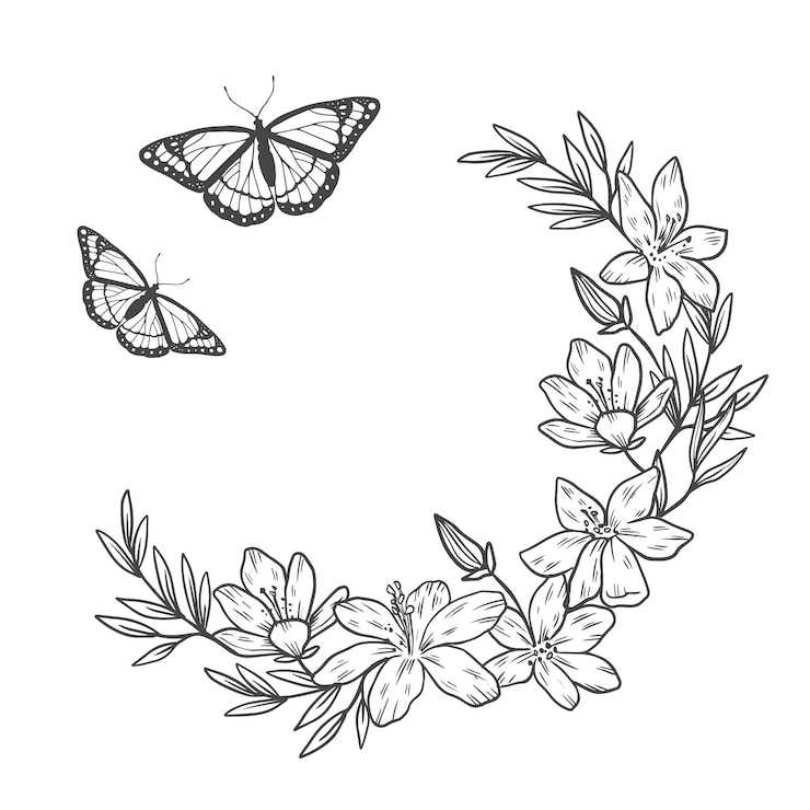Free Vector vintage spring floral frame