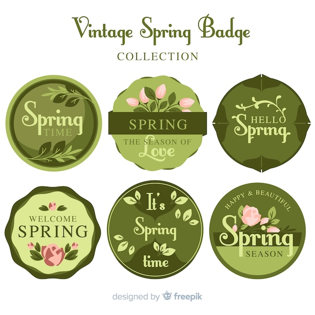 Vintage spring label collection