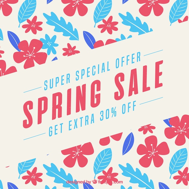 Free vector vintage spring sale background