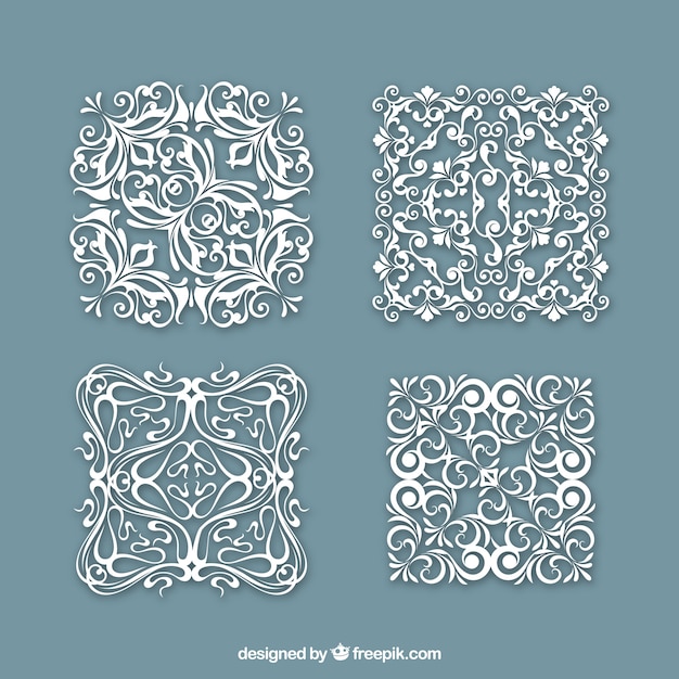 Free vector vintage square doily