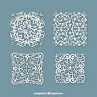 Free vector vintage square doily