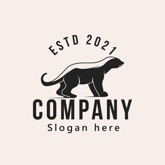 Vintage squirrel logo design vector illustration