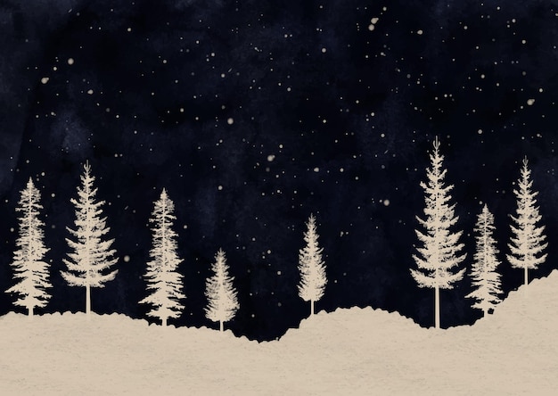 Free vector vintage style christmas tree background