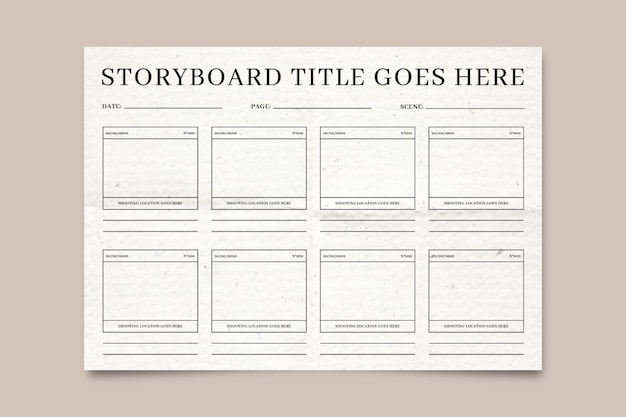 Free vector vintage style storyboard