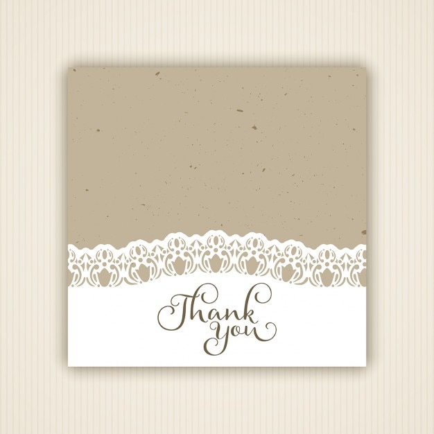 Vintage style thank you card