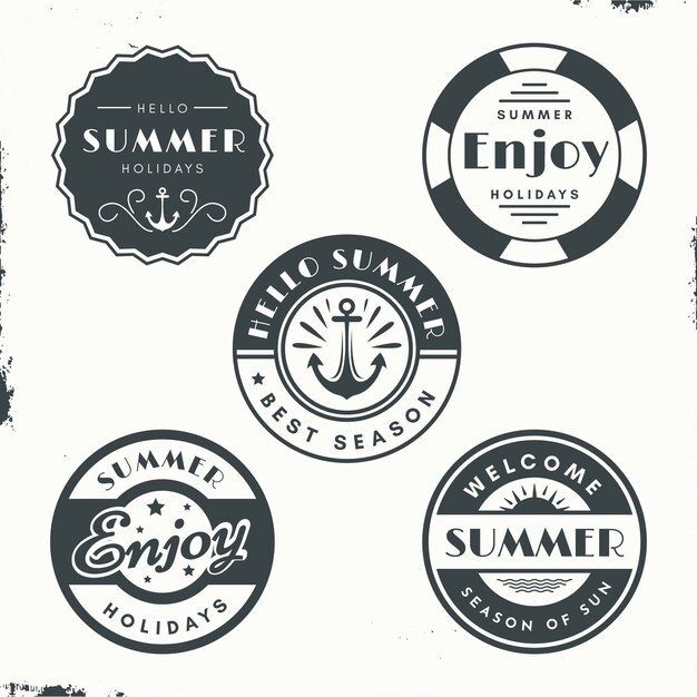 Vintage summer labels concept