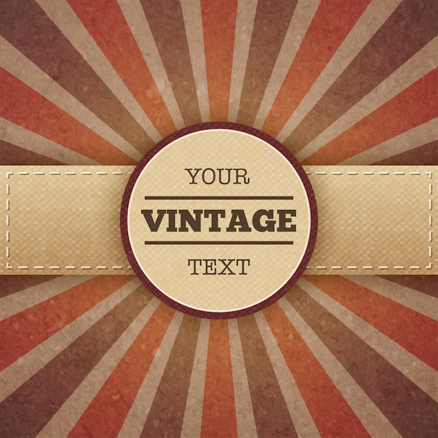 Free vector vintage sunburst promo poster