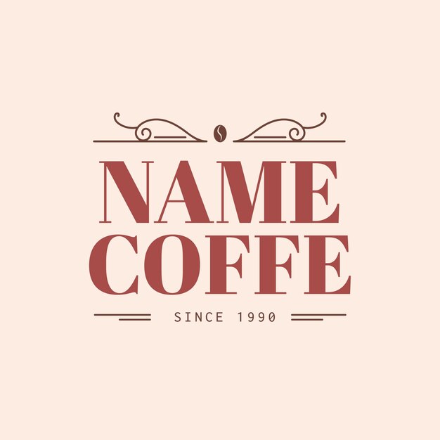 Винтажный логотип сладкого кофе