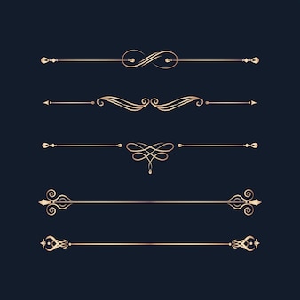 Vintage swirl design elements