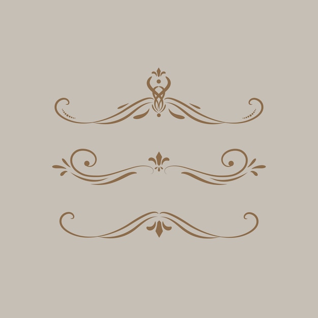 Бесплатное векторное изображение Винтажные вихревые элементы дизайна
