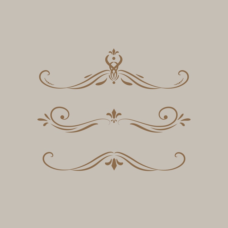 Free Vector vintage swirl design elements
