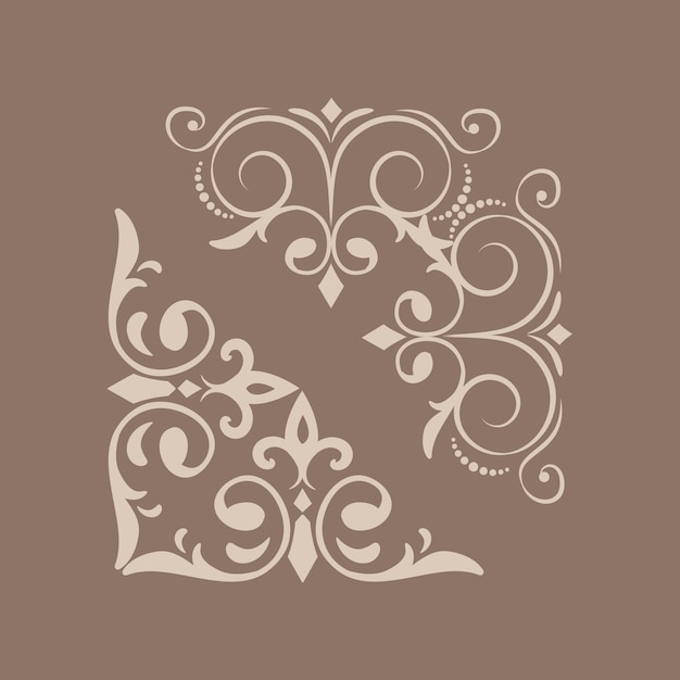 Vintage swirl design elements