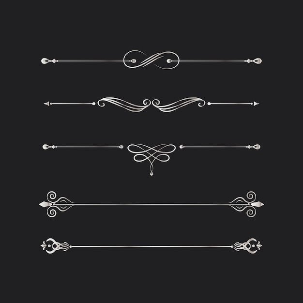 Vintage swirl design elements