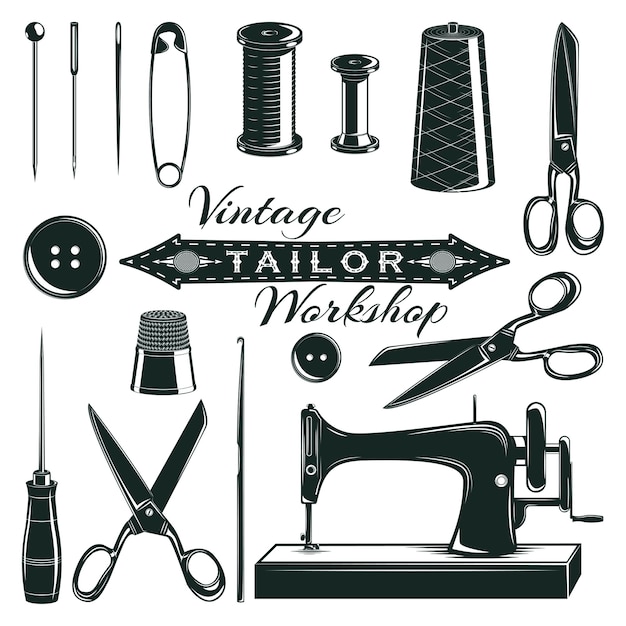 Vintage Tailor Elements Set