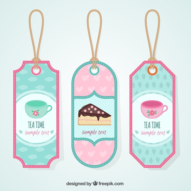 Vintage tea time tags