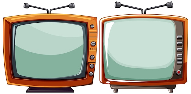 Free vector vintage television sets illustration