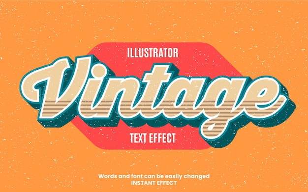 Free vector vintage text effect