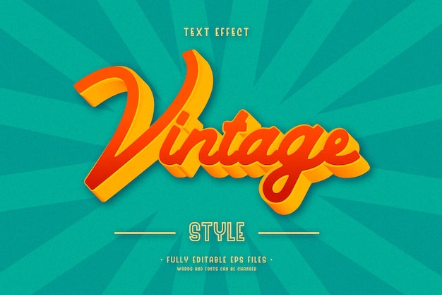 Vintage text effect