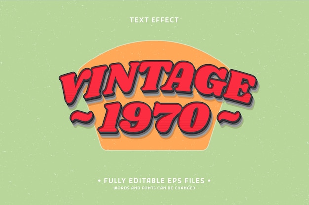 Vettore gratuito effetto testo vintage