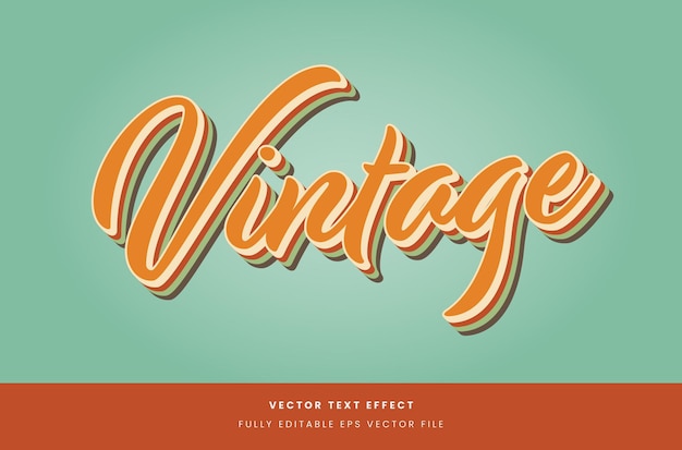 Vettore gratuito effetto testo vintage