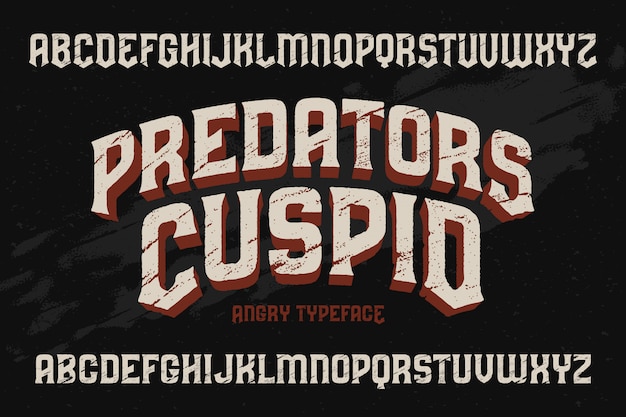 Free vector vintage textured font