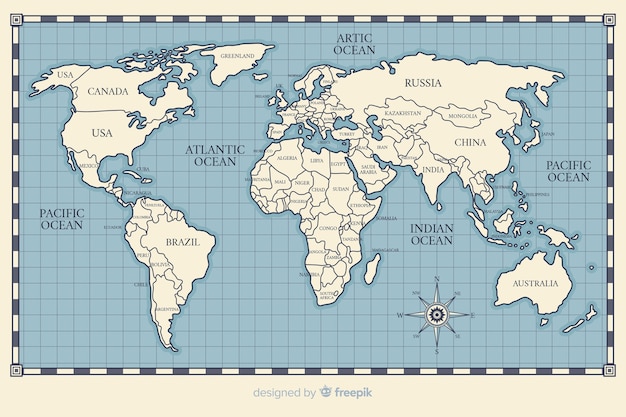 Vintage Map Images Free Vectors Stock Photos Psd Te compartimos un vector descargable para reproducir la imagen de un mapamundi. vintage map images free vectors