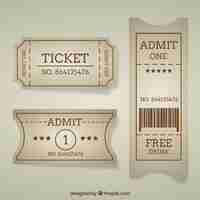 Free vector vintage tickets