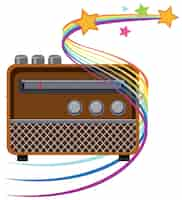 Free vector vintage transistor radio cartoon