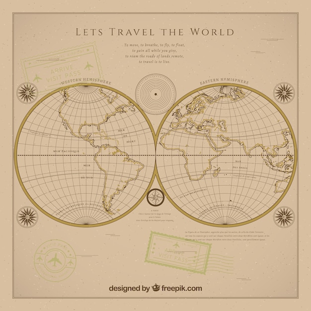 Free vector vintage travel background