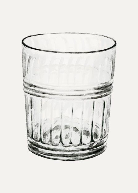 Векторная иллюстрация винтажного стакана, ремикс из работы Джона Даны