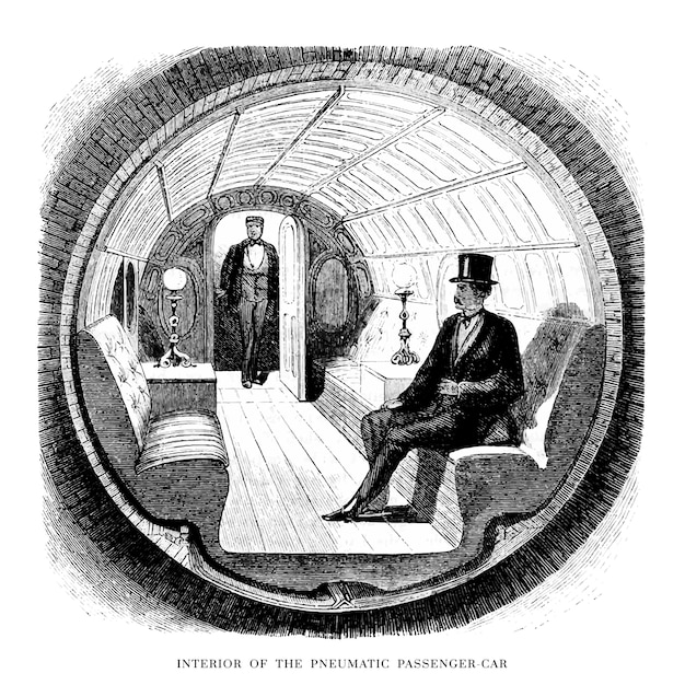 Vettore gratuito illustrazione del tunnel d'epoca