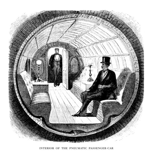 Vintage tunnel illustration